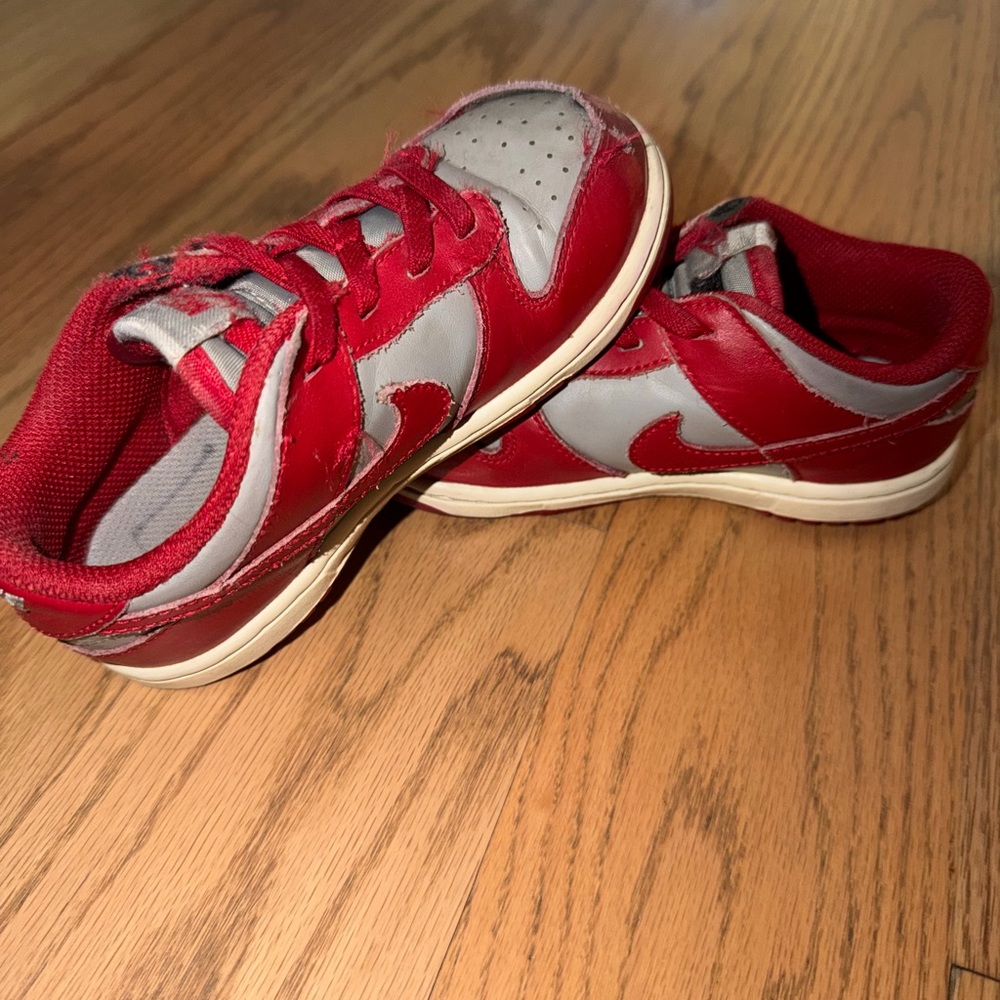 Kids Red and Gray Sneakers
